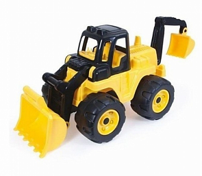 Экскаватор-погрузчик черно-желтого цвета, 72 см. (Dolu, 7033)